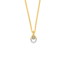 9ct-Diamond-Double-Teardrop-Pendant on sale