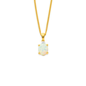 9ct-Created-Opal-Diamond-Pendant on sale