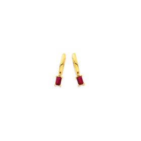 9ct-Created-Ruby-Huggies on sale