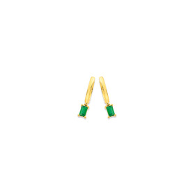 9ct-Created-Emerald-Huggies on sale