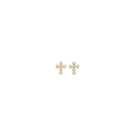 9ct-Gold-CZ-Cross-Stud-Earrings on sale