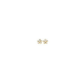 9ct-Cubic-Zirconia-Flower-Stud-Earrings on sale