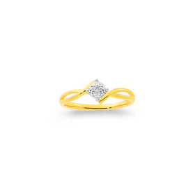 9ct-Diamond-Illusion-Set-Split-Shoulder-Ring on sale