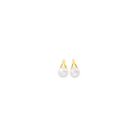 9ct-Freshwater-Pearl-Split-Top-Studs on sale