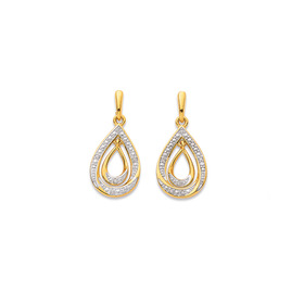 9ct%2C+Diamond+Double+Oval+Earrings