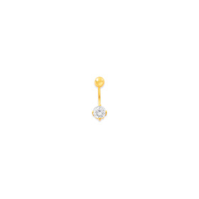 9ct-6mm-Cubic-Zirconia-Belly-Bar on sale