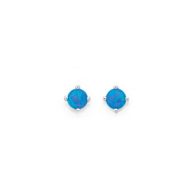Sterling-Silver-Created-Opal-Studs on sale
