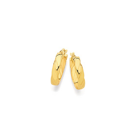 9ct-15mm-Half-Round-Twist-Hoop-Earrings on sale