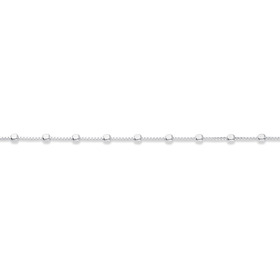 Sterling-Silver-19cm-Beaded-Box-Chain-Bracelet on sale