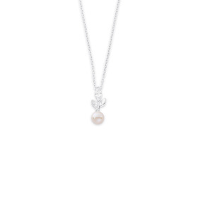 Sterling-Silver-Freshwater-Pearl-Cubic-Zirconia-Pendant on sale