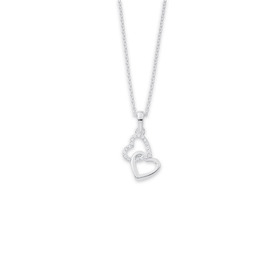 Sterling-Silver-Cubic-Zirconia-Heart-Pendant on sale