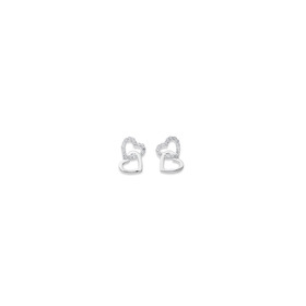 Sterling-Silver-Cubic-Zirconia-Locked-Heart-Studs on sale