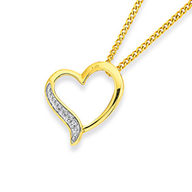 9ct-Diamond-Heart-Pendant on sale