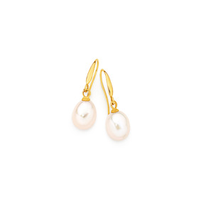 9ct-Cultured-Freshwater-Pearl-Earrings on sale