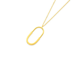 9ct-Oval-Pendant-with-9ct-Chain on sale