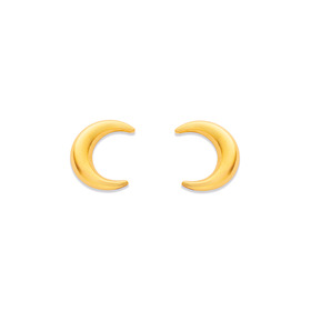 9ct-Crescent-Moon-Studs on sale