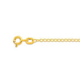 9ct-19cm-Light-Diamond-Cut-Open-Curb-Bracelet on sale
