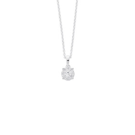 Sterling-Silver-Cubic-Zirconia-Round-Cluster-Pendant on sale