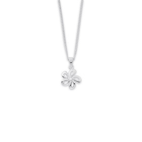 Sterling-Silver-Cubic-Zirconia-Flower-Pendant on sale