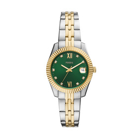 Fossil-Scarlette-Green-Ladies-Dial-Two-Tone-Bracelet on sale