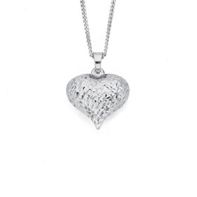 9ct-White-Gold-Diamond-Cut-Heart-Pendant on sale