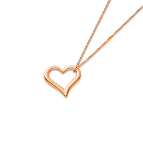 9ct-Rose-Gold-Open-Puff-Floating-Pendant on sale