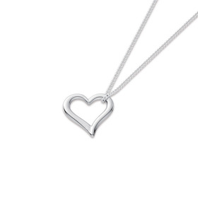 9ct-White-Gold-Open-Puff-Floating-Pendant on sale