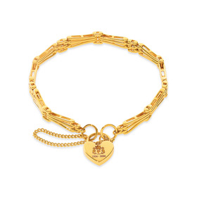 9ct-Pascoes-Anniverary-Gate-Bracelet-Limited-Edition on sale