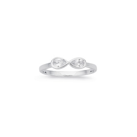 Sterling-Silver-Cubic-Zirconia-Infinity-Ring on sale
