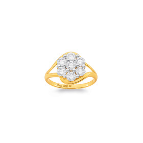 10ct-Alora-Lab-Diamond-Cluster-Swirl-Ring on sale