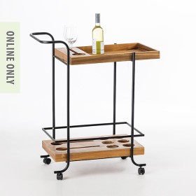 Design-Republique-Blanc-Wine-Bar-Cart on sale