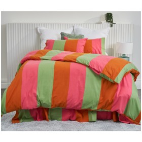 Design-Republique-100-Cotton-Flannelette-Pastel-Stripe-Duvet-Cover on sale