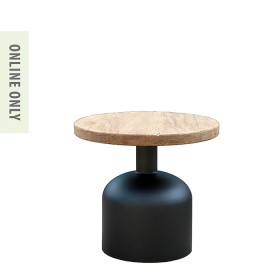 Ecoanthology+Recycled+Pine+Iron+Side+Table