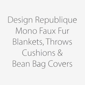 Design+Republique+Mono+Faux+Fur+Blankets%2C+Throws+Cushions+%26amp%3B+Bean+Bag+Covers