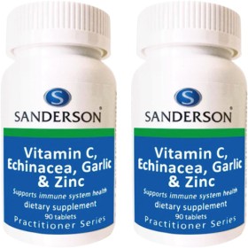 Sanderson-Vitamin-C-Echinacea-Garlic-Zinc-90-Tablets on sale