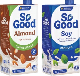 So-Good-Almond-or-Soy-Milk-1L on sale