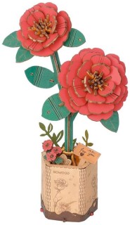 Robotime-Wooden-Bloom-Camellia-Single-Stem on sale
