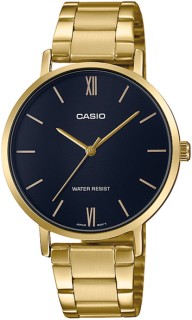 Casio-Ladies-Analogue-Gold-Tone-Black-Dial-Watch on sale