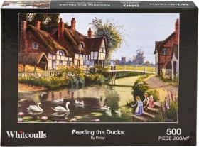 Whitcoulls-500-Piece-Jigsaw-Feeding-The-Ducks-Puzzle on sale