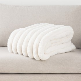 Design-Republique-Sophia-Ribbed-Faux-Fur-Blanket on sale