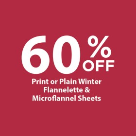 60-off-Print-or-Plain-Winter-Flannelette-Microflannel-Sheets on sale
