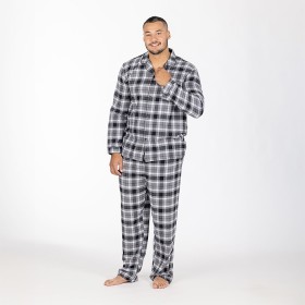 bbb-Sleep-Multi-Check-Grey-Mens-PJ-Set on sale