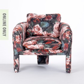 Design-Republique-Rose-Floral-Velvet-Chair on sale