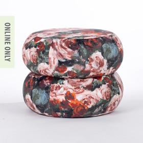 Design-Republique-Rose-Floral-Velvet-Ottoman on sale