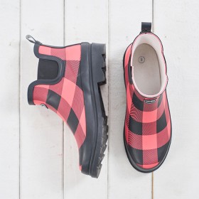 Red-Check-Ankle-Gumboots on sale