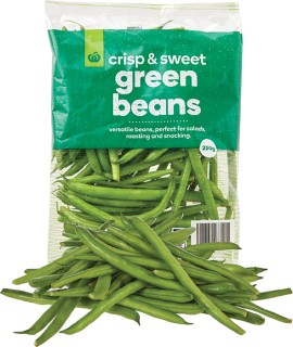 Woolworths-Pre-packed-Green-Bean-250g on sale