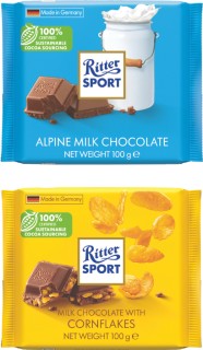 NEW-Ritter-Sport-Chocolate-Block-100g on sale