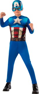 Marvel-Captain-America-Kids-Costume-Blue-Red on sale