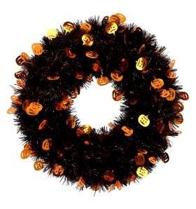 Spooky-Hollow-Tinsel-Wreath-Pumpkin on sale