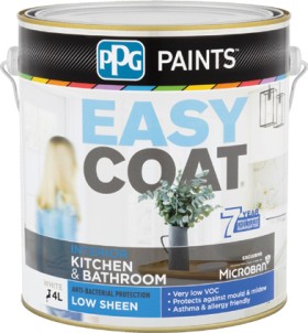 PPG+Paints+4L+%26lsquo%3BEasy+Coat%26rsquo%3B+Kitchen+%26amp%3B+Bathroom+Interior+Paint